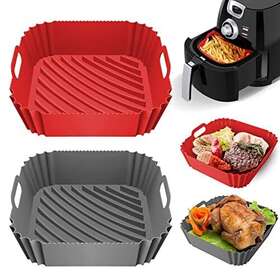 Duxaa 119885370946 2 Pcs Air Fryer Silicone Liners 8.5 Inch Reusable Heat Resistant For 4 To