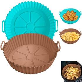 Duxaa 741568525801 2 Pcs Air Fryer Silicone Liners 4 Quart Reusable Heat Resistant For