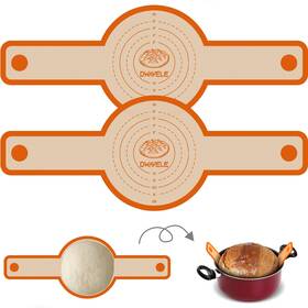 Dwavele 710436738568 Silicone Bread Sling For Dutch Oven 2 Pcs Non-stick And Easy To Clean Bak