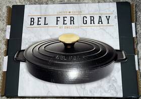 Dwellsix 850031343467 Limited Edition Bel Fer Gray By Dwell Six 9 Inch Cast Iron Au Gratin Nib