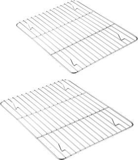 E-far 313032364317 Small Baking Cooling Rack Set Of 2 Stainless Steel Metal Roasting Cooking