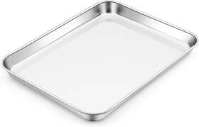 E-far 445038325306 Toaster Oven Tray 10.5 Inch X8.3 Stainless Steel Small Baking Cookie Sheet C
