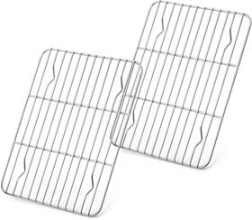 E-far 445049125100 Small Baking Rack Set Of 2 Stainless Steel Metal Roasting Cooking Racks