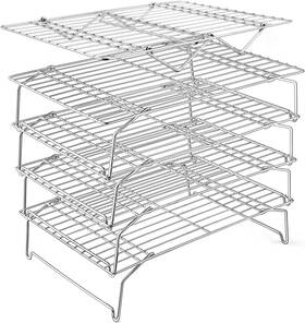 X10.1 E-far 445051665656 5-tier Cooling Rack 15 Inch Stainless Steel Stackable Wire