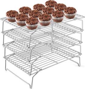 Ves3231 E-far 4-tier Cooling Rack 15 Inch X10.1 Stainless Steel Stackable Wire