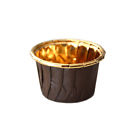 E43.5 Novacart Ecos Paper Baking Mold Brown With Gold Film 1-3 4 Bottom 1-7 16