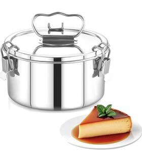 Easyshopforeveryone 707129696403 Stainless Steel Flanera 6 X 3.5 Inches Flan Pan 3qt Easyshopforeveryone 707129696403 Stainless Steel Flanera 6 X 3.5 Inches Flan Pan 3qt
