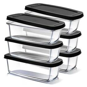 Eatex 198379220140 Glass Bread Pans For Homemade Baking 1.9 Quart Deep Pack Of 6
