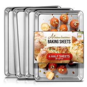 Eatex 840284585967 Aluminum Baking Sheet Set 4 Pack Cookie 18 Inch X 13 Steel Pa