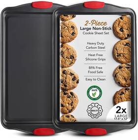 Vds-ee-bk-lrge-2pc Eatex Baking Sheet Set 2-piece Large Cookie 2 Sheets Black