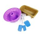 Eb-626 Elbee Deluxe Silicone Baking Set With Purple Bundt 723175636101