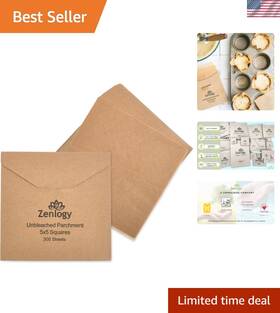 Eco 850002083088 Eco-conscious 5x5 Parchment Paper - 300 Non-stick Sheets For Home And Commercial