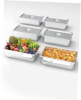 Dmo5bys73we5kdiiuubbiq5c17d2t Ecoexplorer 6 Pack Hotel Pans Inch Deep Full Size Steam Table 6-inch Handle Lid