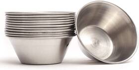 Ehomea2z 711181671292 Ramekins Stainless Steel Condiment Sauce Cups Metal Commerci