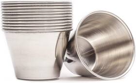 Pcc-25 Ehomea2z Ramekins Stainless Steel Condiment Sauce Cups Metal Commerci Pcc-25 Ehomea2z Ramekins Stainless Steel Condiment Sauce Cups Metal Commerci