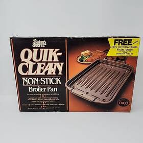 Ekco 070950942705 Vintage Bakers Secret Quik-clean Non-stick Broiler Pan 14.5 Inch Pewter