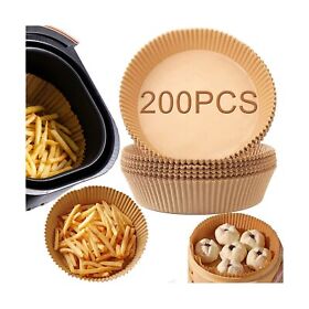 Elbourn22051a Elbourn 200pcs Air Fryer Parchment Paper Liners Non-stick Disposable