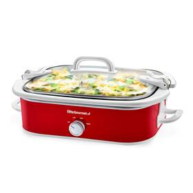 Mst-5240 Elite Gourmet 717056126621 Casserole Crock Slow Cooker Locking Lid Adjustable Te