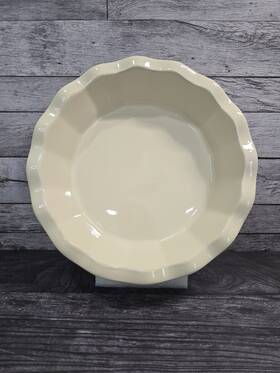 Emile Henry 289319761315 France For Williams-sonoma Ruffled Pie Dish Yellow 10.5 Inch Model 301