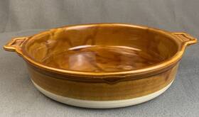 3186 Emile Henry Vintage Rare Mcm Retired Round Baking Dish Made In France