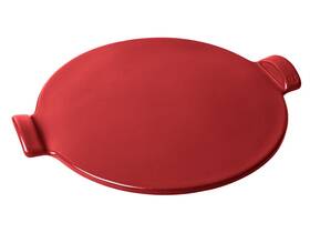347514 Emile Henry Made In France 14.5-inch Flame Top Pizza Stone Burgundy Red