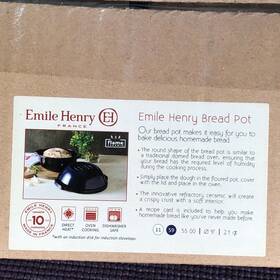 5171637 Emile Henry French Ceramic No Knead Bread Pot 2 Quart Navy Blue Williams Sonoma