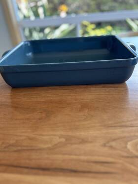 609054 Emile Henry High Ceramic Line Large Baking Dish Grey Blue French Lasagna Pan 609054 Emile Henry High Ceramic Line Large Baking Dish Grey Blue French Lasagna Pan