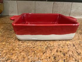 2085 Emile Henry 6185 Ceramic Square Baking Dish Red 8 X Inch Made In France Stoneware