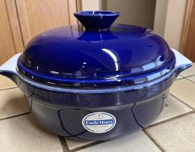 Emile Henry 767568508422 France Round Cocotte 2l Casserole N20 Cobalt Blue Bg6 New With Tags Emile Henry 767568508422 France Round Cocotte 2l Casserole N20 Cobalt Blue Bg6 New With Tags