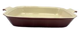 9672 Emile Henry Williams Sonoma Cranberry Stoneware Roaster Casserole Baker