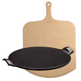 Eh799714 Emile Henry 2-piece Pizza Set Charcoal