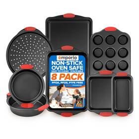 Emporio Kitchen 850064811131 Baking Pan Set - Nonstick Coating Carbon Steel Bakeware
