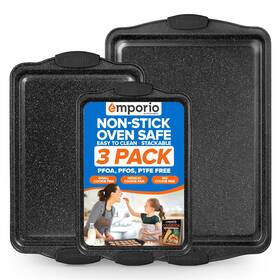 Emporio Kitchen 850064811155 Baking Pan Set - Nonstick Coating Carbon Steel Bakeware Sets