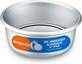 Empbts12 Emporio Kitchen Baking Pan - Anodized Aluminum Round Cheesecake 4 Ft Inch Silver Empbts12 Emporio Kitchen Baking Pan - Anodized Aluminum Round Cheesecake 4 Ft Inch Silver