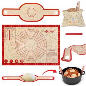 Emropa 198168593608 3 Pcs Silicone Bread Sling And Baking Mat Non-stick Reusable Ma