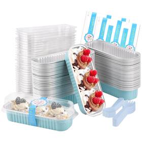 17286124859012 Emvanv 400pcs Mini Cake Pans Disposable Loaf With Lids And Spoons Stic 17286124859012 Emvanv 400pcs Mini Cake Pans Disposable Loaf With Lids And Spoons Stic