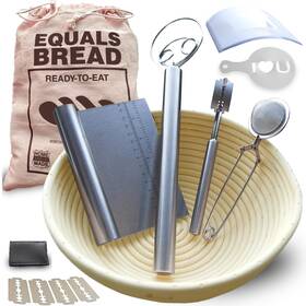 Nc-1000-nqmy Equals Bread 10 Inch Proofing Basket Set With Stainless Steel Accessories Bre