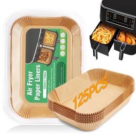 Eslotre 741412658662 Ninja Dual Air Fryer Liners - 125 Non-stick Parchment Liner Sheets 8.6x5.5ftft