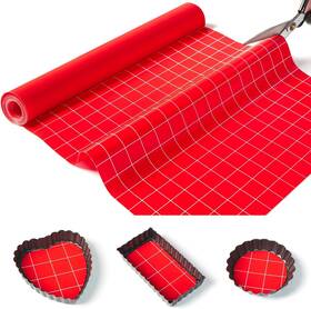 Hh23 Euchoiz Silicone Baking Mat Roll 16in 5ft Free Cutting 60 Inch L X 16 W Red