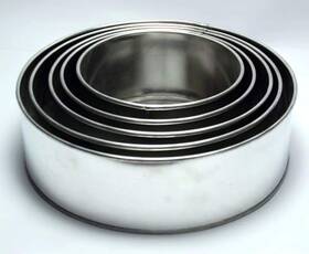 Cct050 Euro Tins Set Of 5 Piece Cake Baking Pans 6 7 8 9 And 10 Inch Round