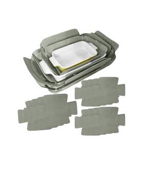 Evelots 810031171200 Cookware Scratch Protectors Set - 12 Gray Felt Dish Dividers For Stacking Safety Evelots 810031171200 Cookware Scratch Protectors Set - 12 Gray Felt Dish Dividers For Stacking Safety