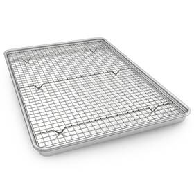 0125us Ewfen 24 Inch Baking Sheet Pans With Rack Set Natural Aluminum Cookie Extra