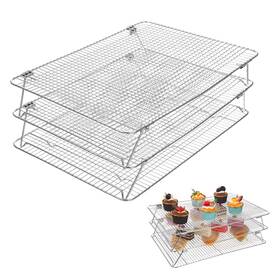 716427 Exclaith Stainless Steel Stackable Cooling Rack For Baking 3-tier Set S