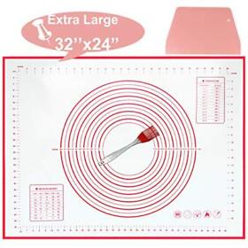 Extra Large Silicone Baking Mat 32inch By 24inch Nonslip Premium Pastry Non Stick
