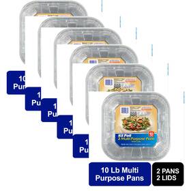 Ez Foil 070485998826 6 Pack Roaster Pans With Lids Up To 10 Pound Capacity 2 Count