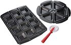 Ez Pockets Gray Non-stick Steel 4-piece Baking Kit With Cutting Tool