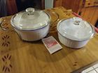F-1-b F-5-b Corningware Set Of Corning Ware French White Trim Plus Carrying F-1-b F-5-b Corningware Set Of Corning Ware French White Trim Plus Carrying