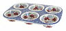 F093-mm01 Manufaktura Blue Rose Polish Pottery Red Poppy Muffin 680334179858