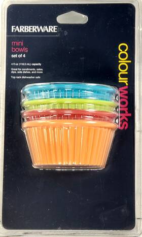 Farberware 024131342440 Colourworks Mini Bowls 4 Piece Oz Fluted Ramekin Farberware 024131342440 Colourworks Mini Bowls 4 Piece Oz Fluted Ramekin