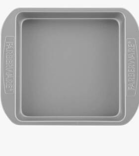 48287-c Farberware Nonstick 8 Inch Square Cake Pan Gray New In Box Basics Bakeware 48287-c Farberware Nonstick 8 Inch Square Cake Pan Gray New In Box Basics Bakeware